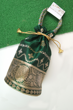 Load image into Gallery viewer, Green Gold Potli