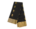 Load image into Gallery viewer, Black Gold Chanderi - Image