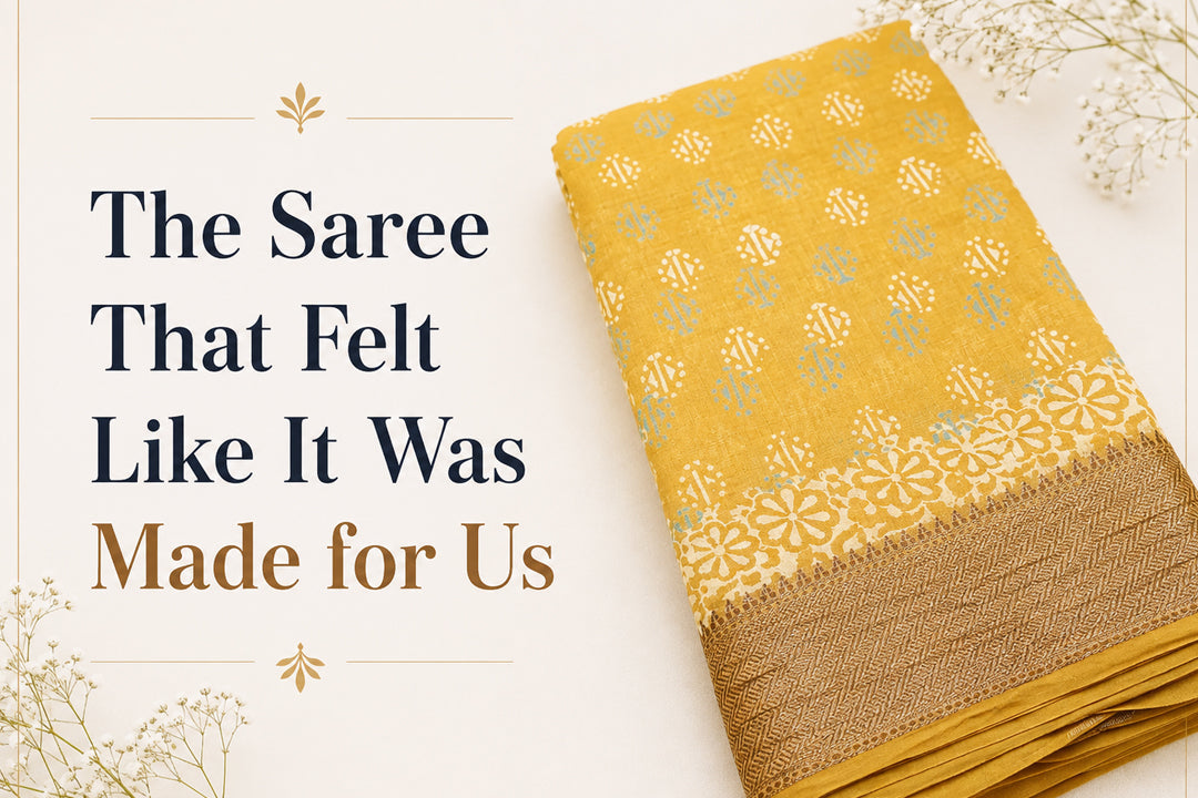 The saree that felt like it was made for us
