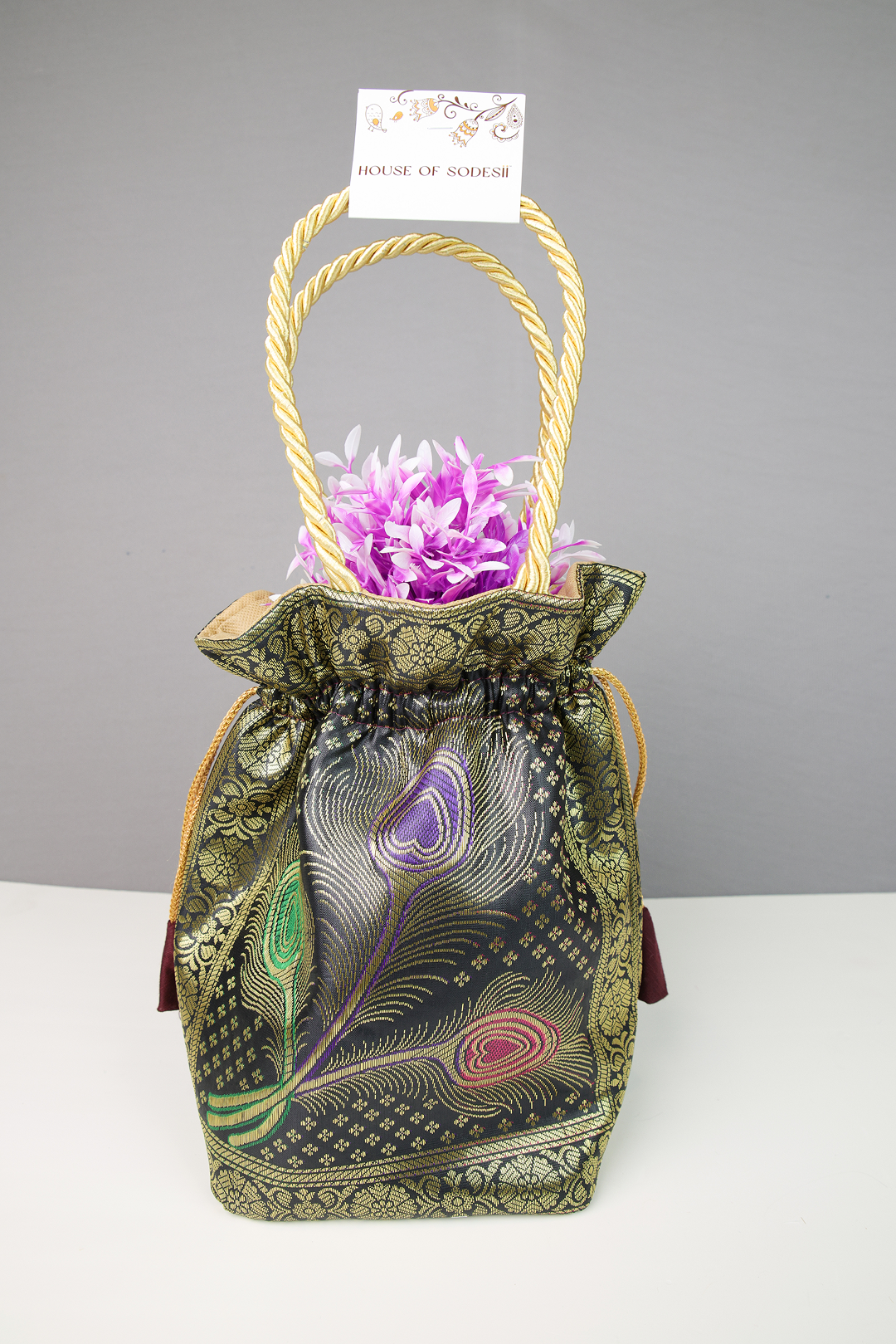 Black Peacock Potli