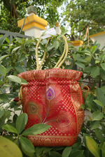 Load image into Gallery viewer, Red Peacock Potli
