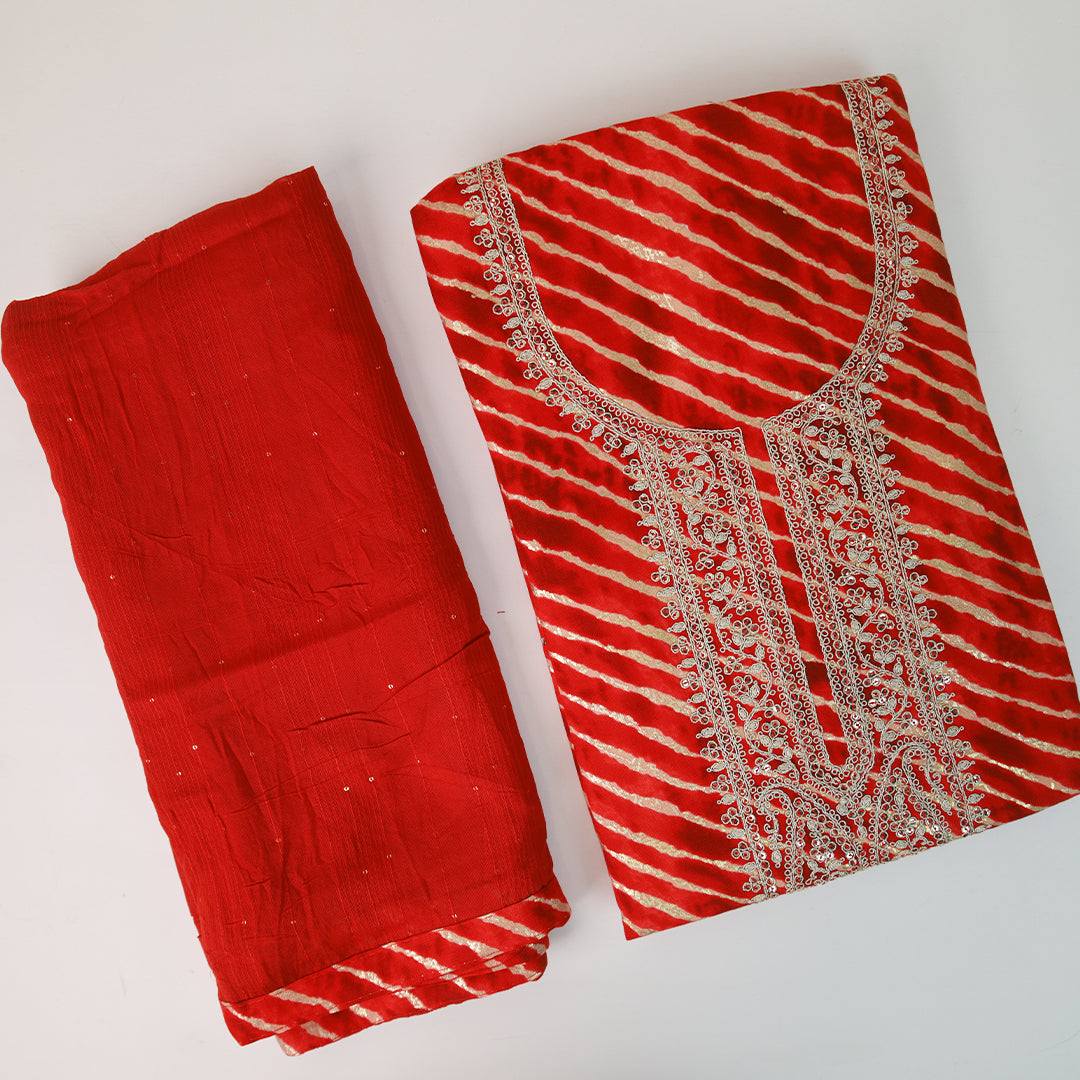 Red Lehariya Suit