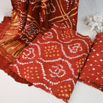 Load image into Gallery viewer, Red Bandhini Silk Suit
