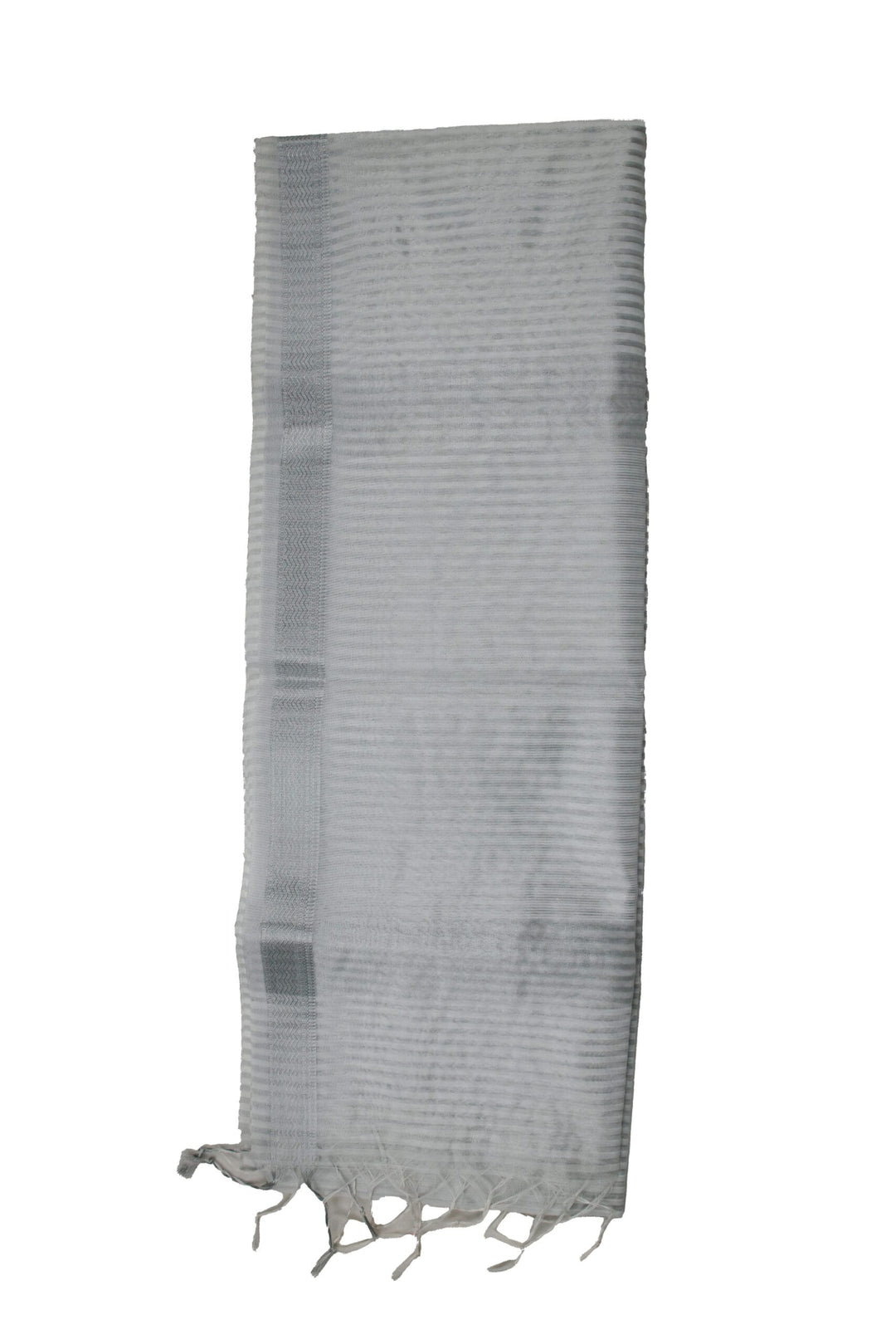 Maheshwari Saree Silver Stripes Semi - Image
