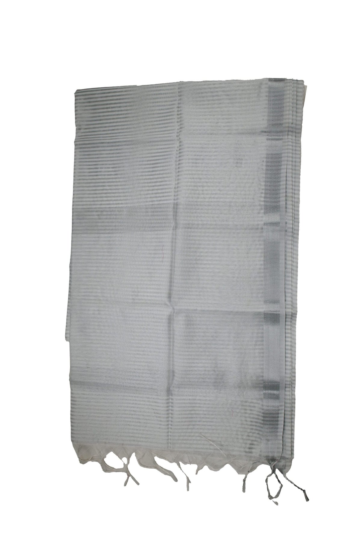 Maheshwari saree silver stripes semi   image