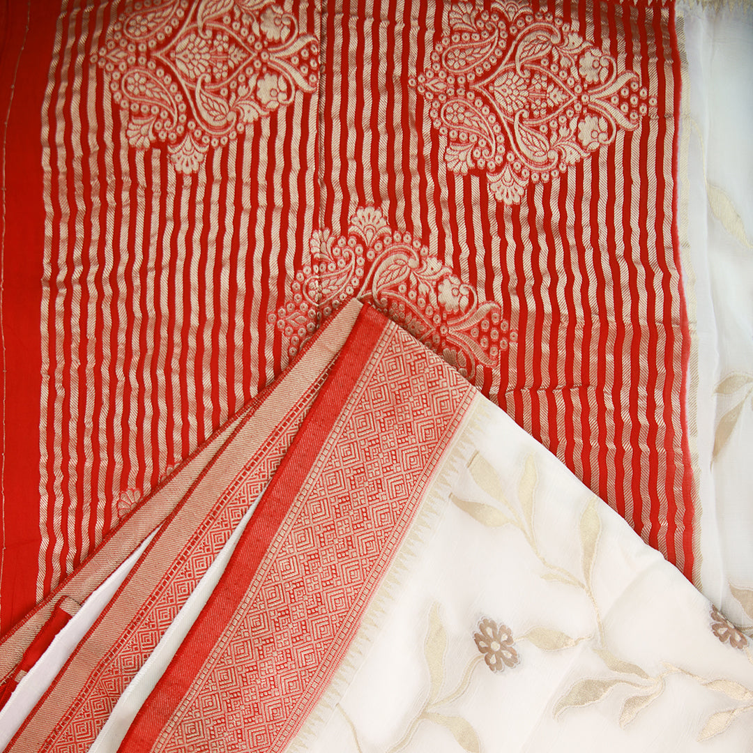 Red Banarasi Viscose