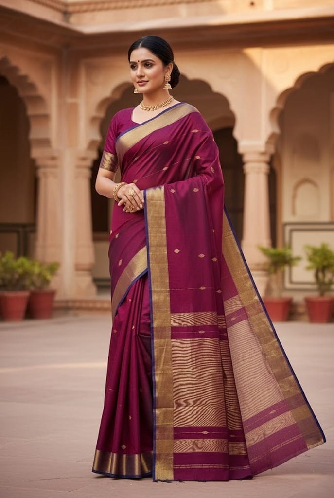 Purple maheshwari