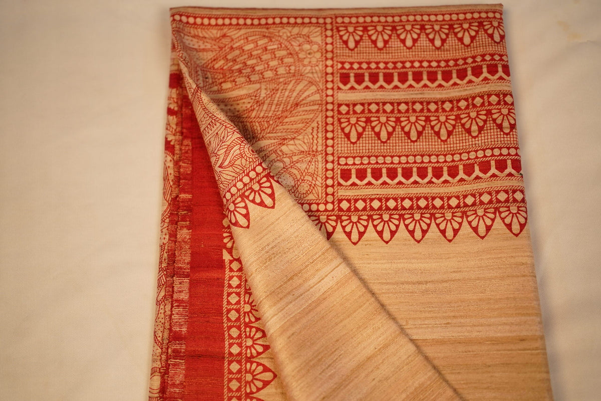 Madhubani in tussar   image