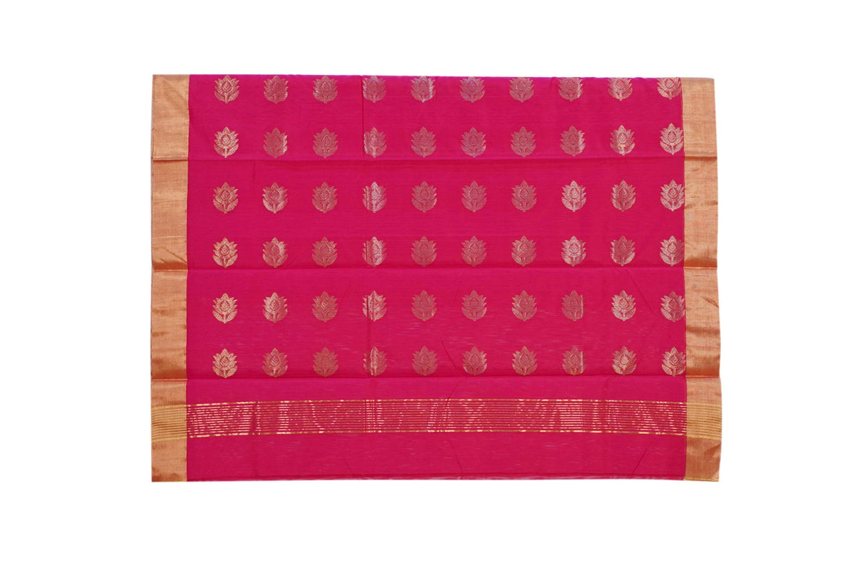 Magenta gold chanderi   image