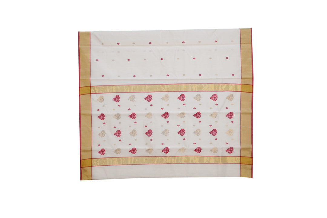 Red White Chanderi - Image