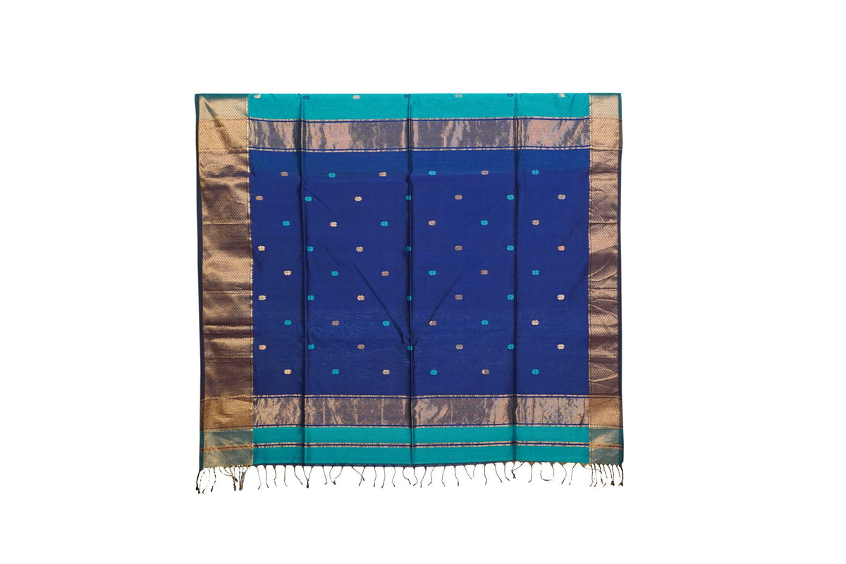 Blue contrast maheshwari   image