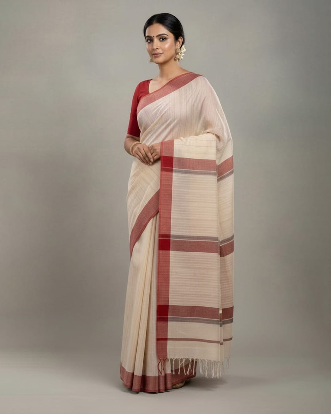 Handloom Stripe Maheshwari