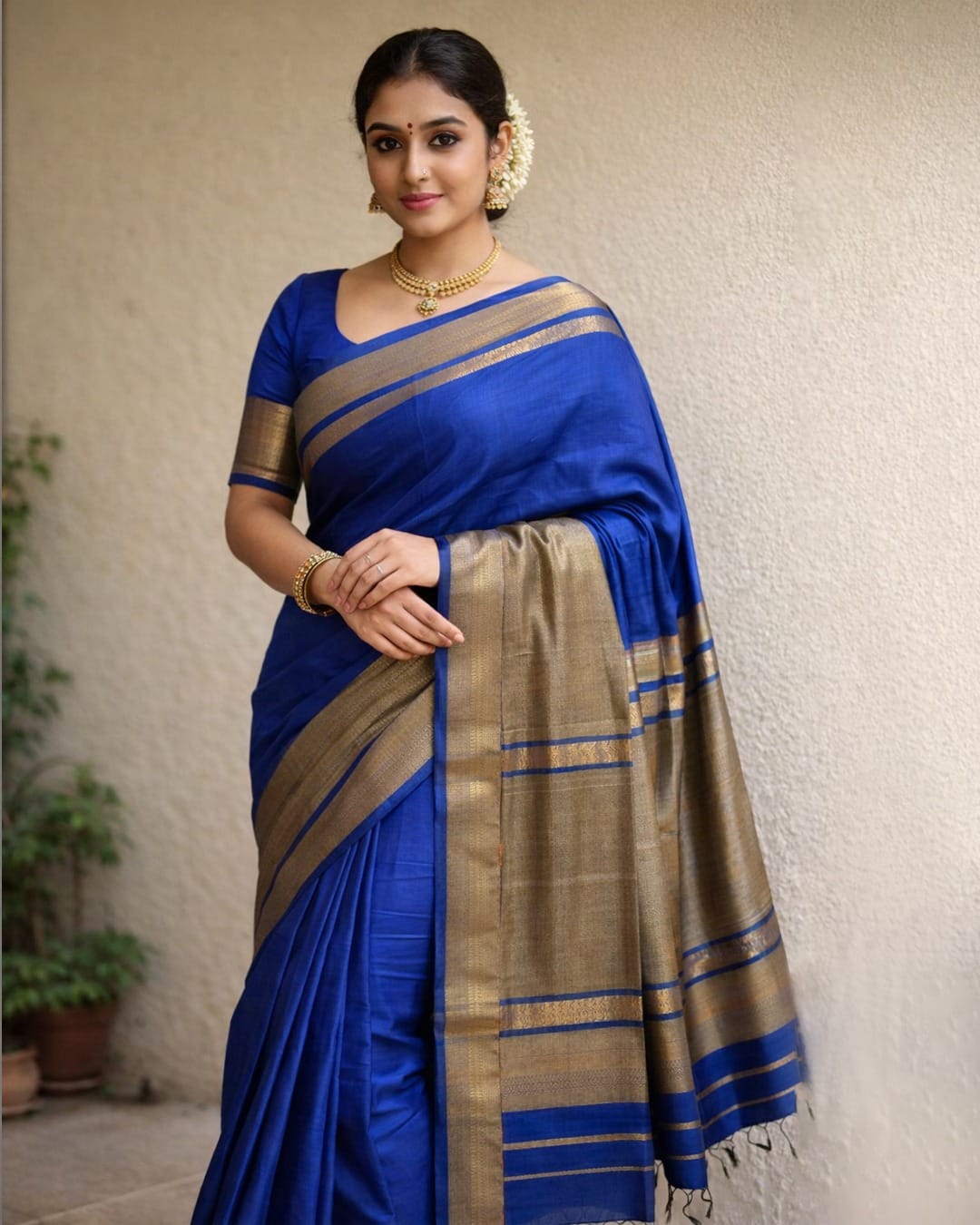 Royal blue maheshwari