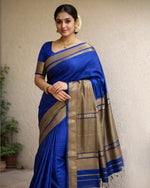 Load image into Gallery viewer, Royal Blue Maheshwari
