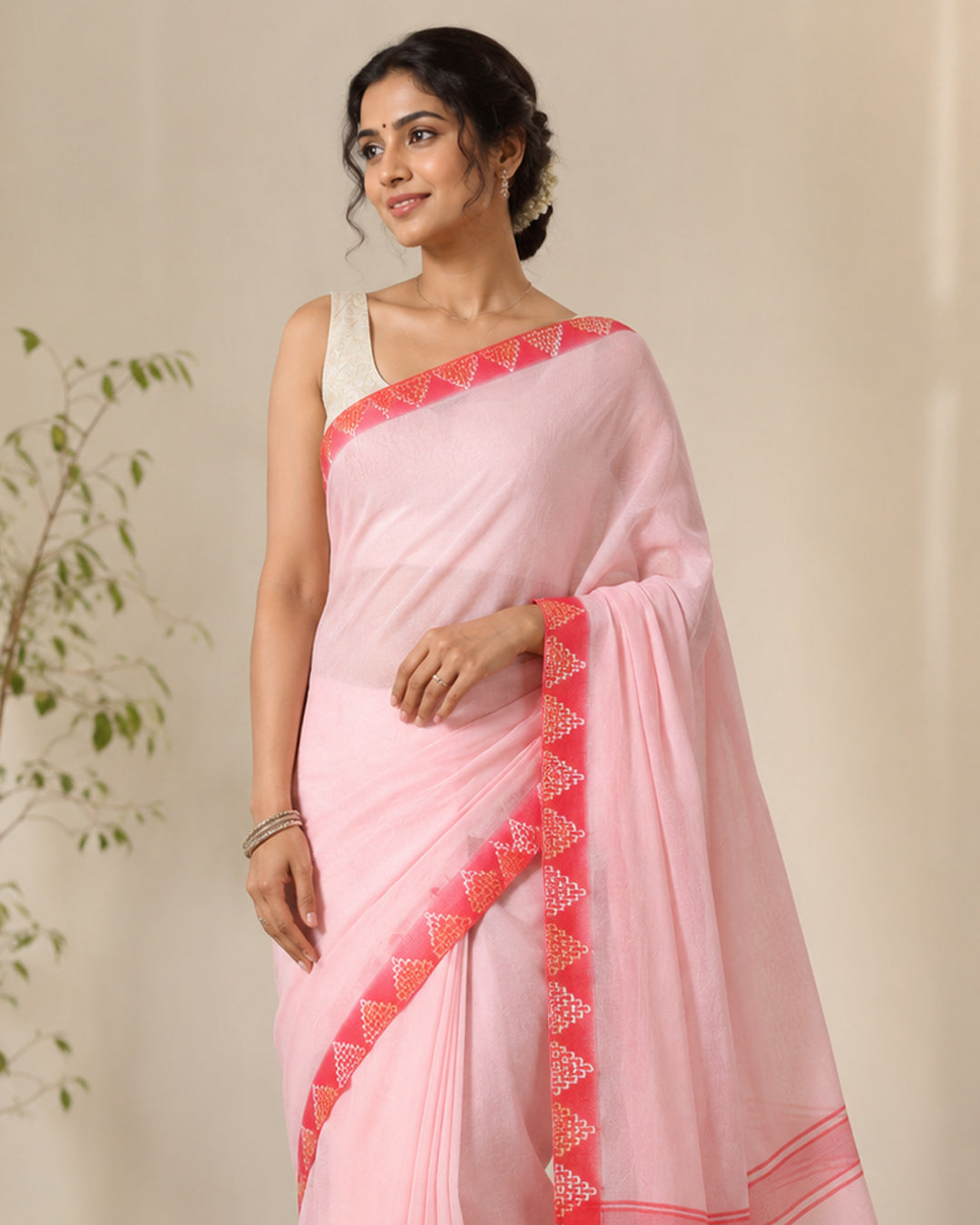 Fine Touch Red Saree