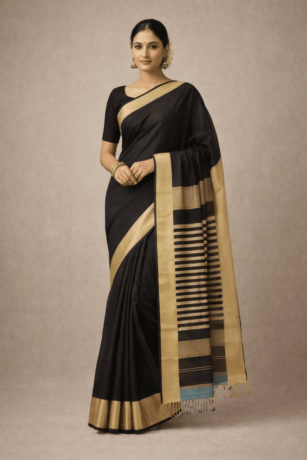 Black Resham Maheshwari